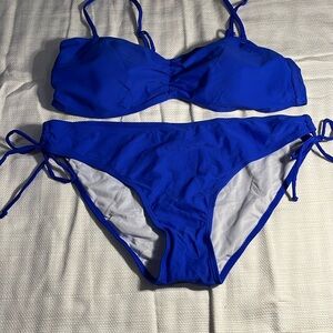 Bikini Bandeau padded top with adjustable straps Size L